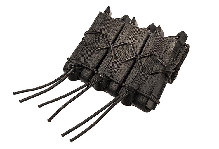 Triple pistol mag pouch - Belt mount (Black)